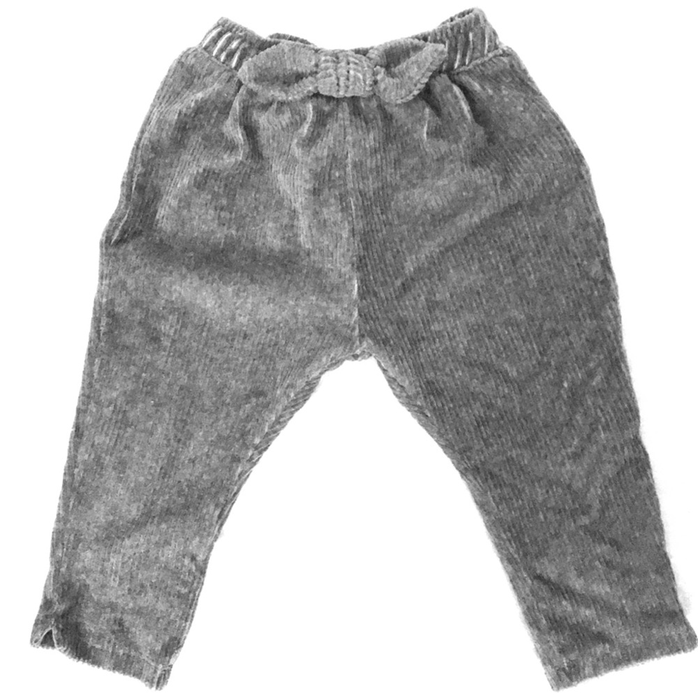 Zara toddler corduroy pants with front bow 12-18m